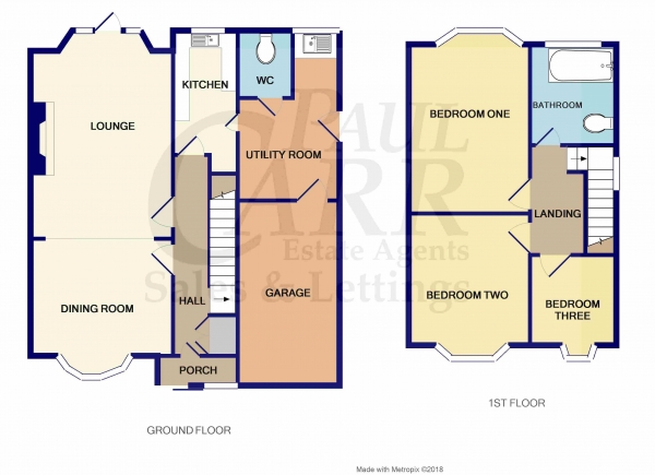 Floor Plan Image for 3 Bedroom Semi-Detached House for Sale in Leopold Avenue, Handsworth Wood, Birmingham, West Midlands