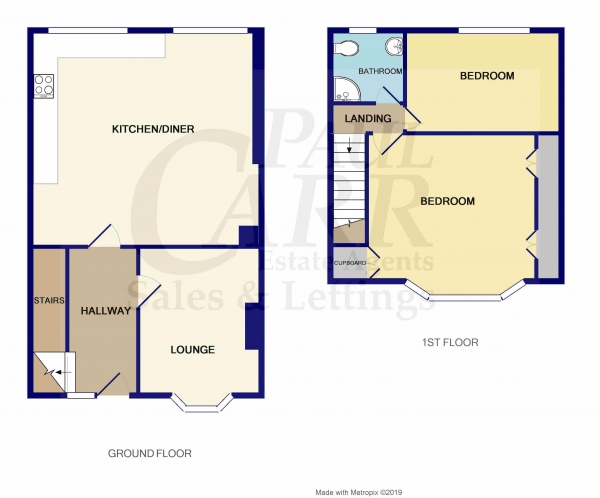 Floor Plan Image for 2 Bedroom Semi-Detached House for Sale in Rocky Lane, Perry Barr, Birmingham, West Midlands