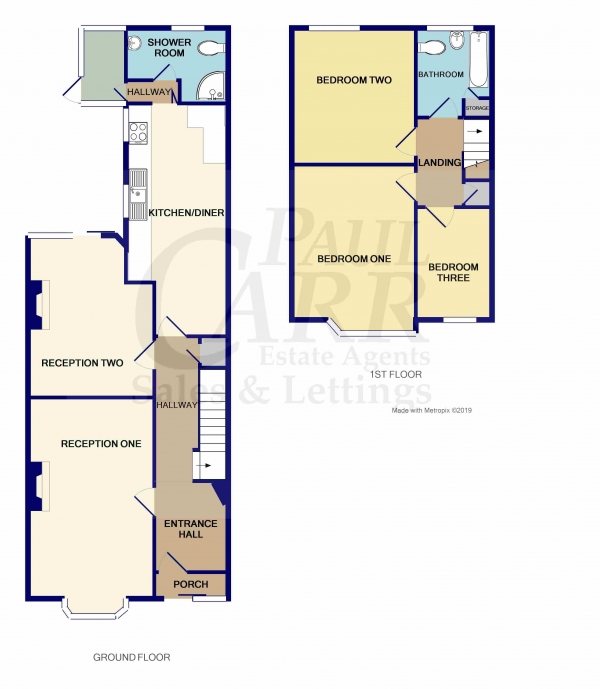 Floor Plan Image for 3 Bedroom Terraced House for Sale in Grafton Road, Handsworth, Birmingham, West Midlands