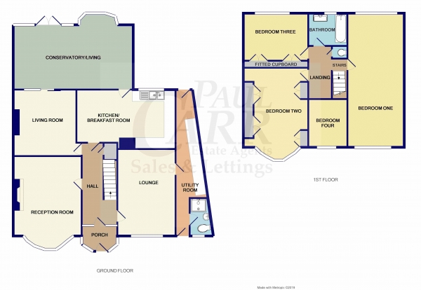 Floor Plan Image for 4 Bedroom Semi-Detached House for Sale in Wood Lane, Handsworth Wood, Birmingham, West Midlands