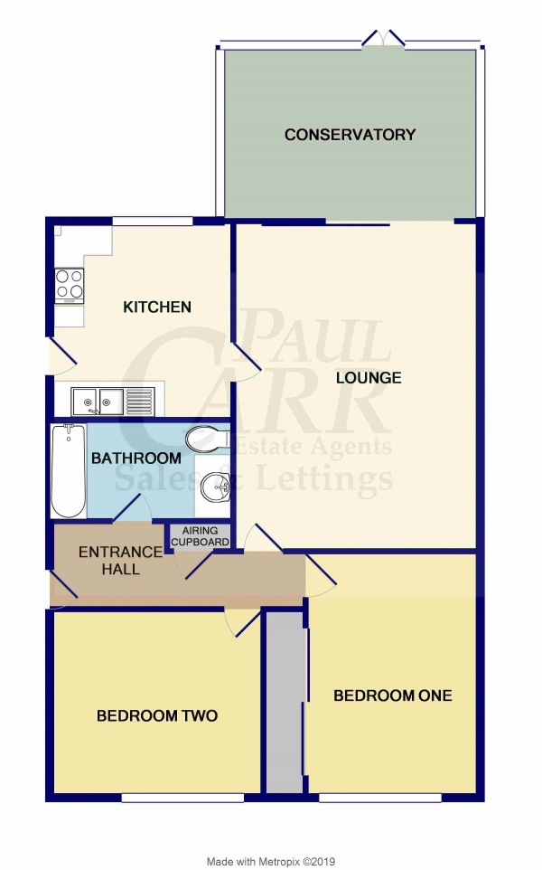 Floor Plan Image for 2 Bedroom Detached Bungalow for Sale in Europa Avenue, West Bromwich, West Midlands