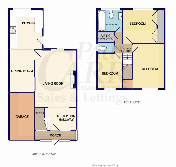 Floor Plan for 3 Bedroom Semi-Detached House for Sale in Venning Grove, Great Barr, Birmingham, West Midlands, Great Barr, B43, 5HS - Offers Over &pound209,950