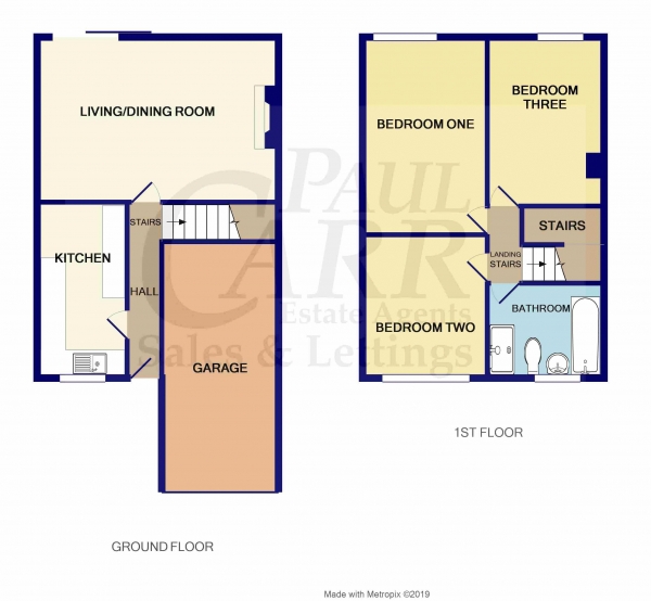 Floor Plan Image for 3 Bedroom Terraced House for Sale in Templemore Drive, Great Barr, Birmingham, West Midlands