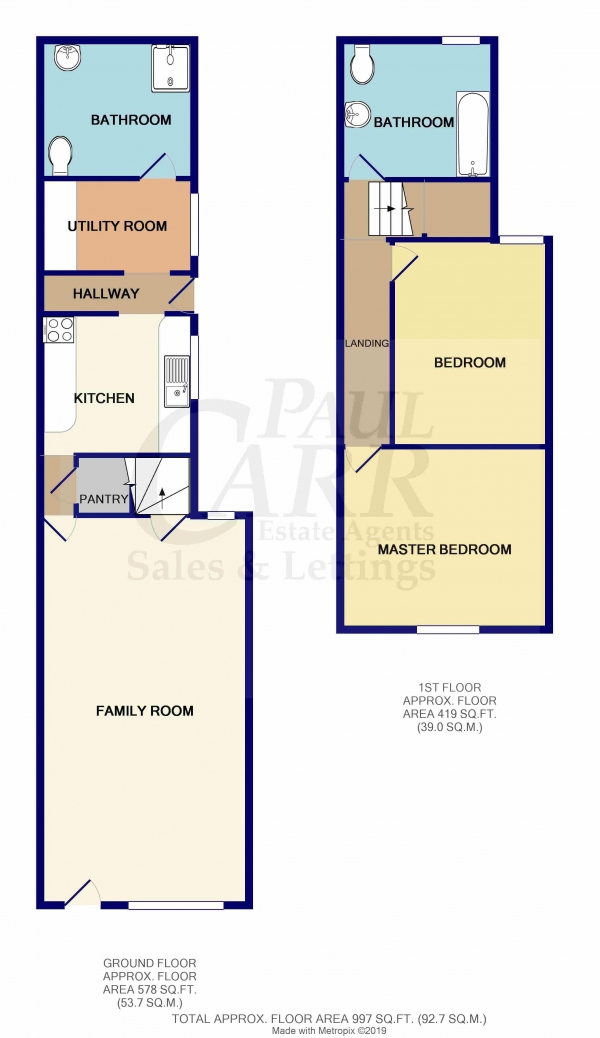 Floor Plan Image for 2 Bedroom Terraced House for Sale in Markby Road, Winson Green, Birmingham, West Midlands