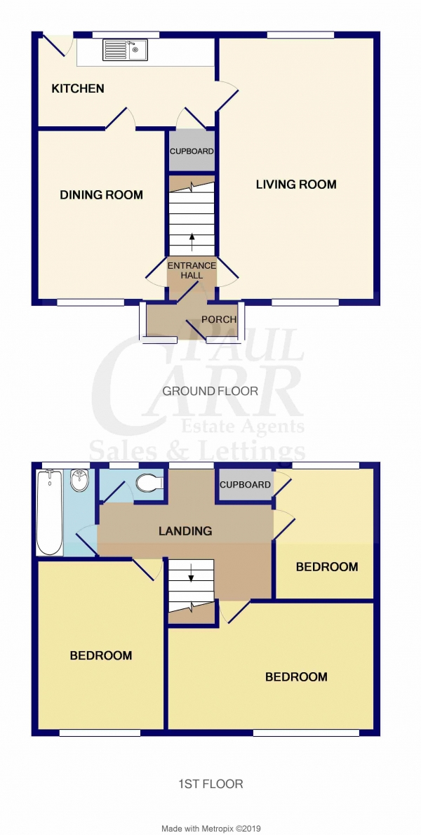 Floor Plan Image for 3 Bedroom Semi-Detached House for Sale in Hamstead Road, Great Barr, Birmingham, West Midlands