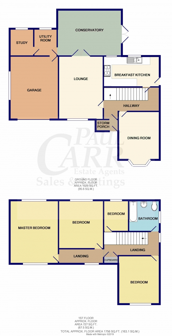 Floor Plan for 4 Bedroom Detached House for Sale in Woodcross Street, Coseley, Bilston, West Midlands, Bilston, WV14, 9RT -  &pound280,000