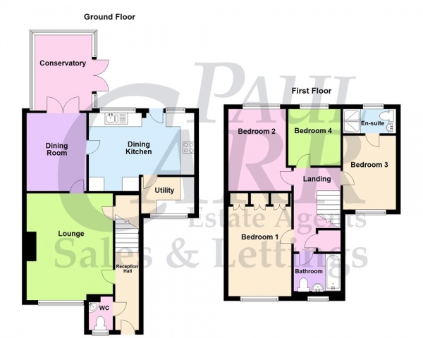 Floor Plan for 4 Bedroom End of Terrace House for Sale in Osprey Road, Erdington, Birmingham B23 5JJ, Erdington, B23, 5JJ -  &pound285,000