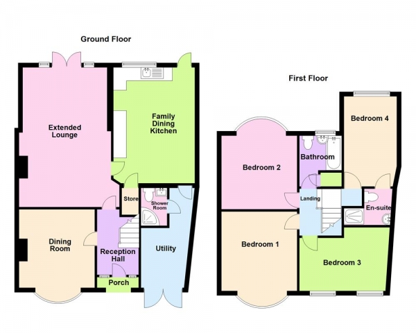 Floor Plan Image for 4 Bedroom Semi-Detached House for Sale in Warren Hill Road, Kingstanding, Birmingham B44 8ET