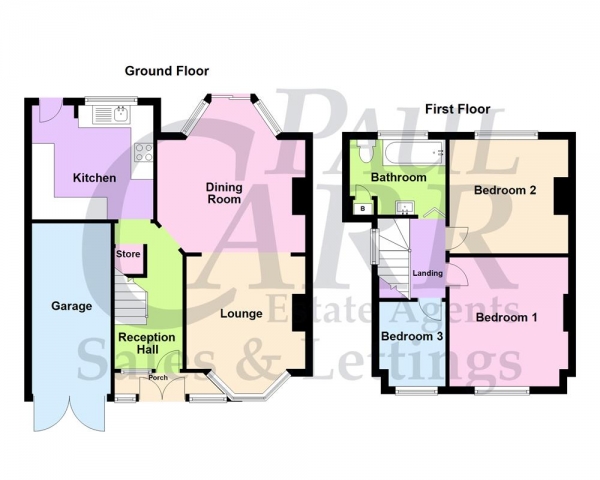 Floor Plan Image for 3 Bedroom Semi-Detached House for Sale in Epwell Grove, Kingstanding, Birmingham B44 8DG