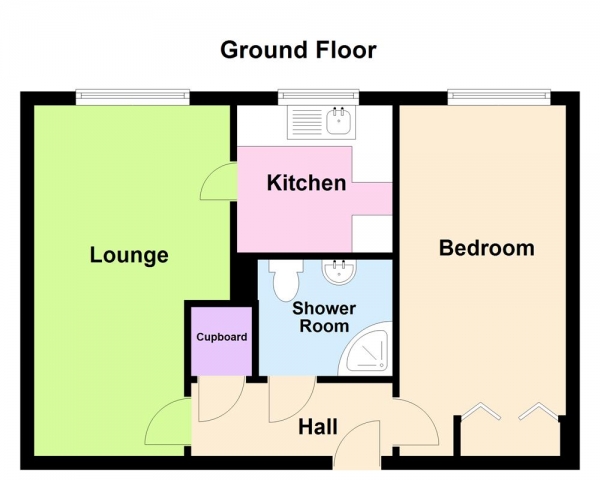 Floor Plan Image for 1 Bedroom Apartment for Sale in St. Annes Court, St Annes Way, Kingstanding Birmingham B44 0HN