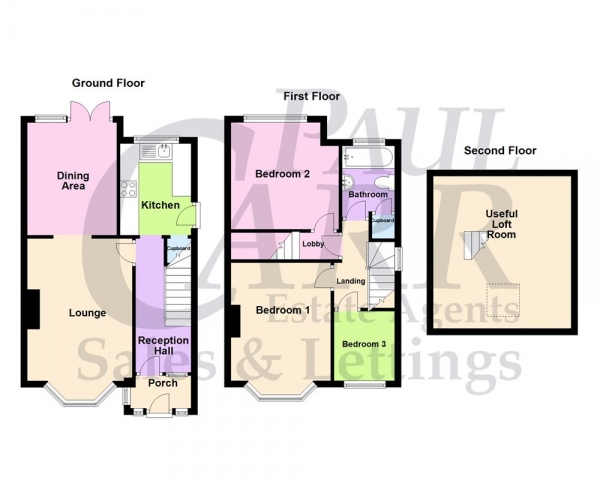 Floor Plan Image for 3 Bedroom Semi-Detached House for Sale in Langholm Drive, Kingstanding / Border of Sutton Coldfield, Birmingham, B44 0AP