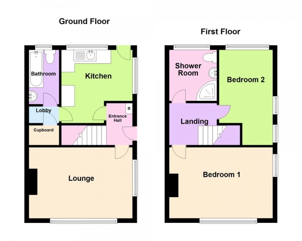 Floor Plan Image for 2 Bedroom Semi-Detached House for Sale in Witton Lodge Road, Erdington, Birmingham B23 5AH