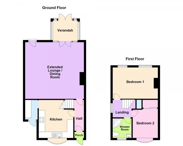 Floor Plan Image for 2 Bedroom Semi-Detached House for Sale in Birdbrook Road, Great Barr Birmingham B44 9TP