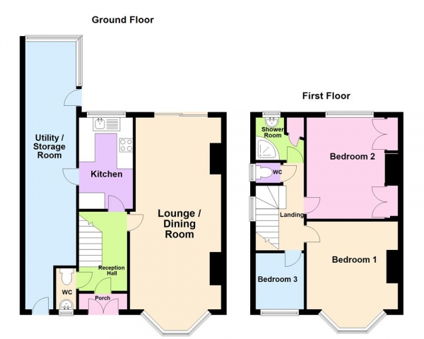 Floor Plan Image for 3 Bedroom Semi-Detached House for Sale in Warren Hill Road, Kingstanding, Birmingham, B44 8HA