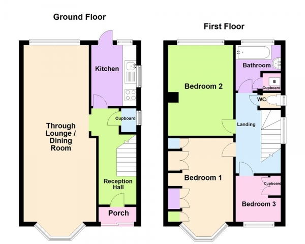 Floor Plan Image for 3 Bedroom Semi-Detached House for Sale in Lilac Avenue, Great Barr, Birmingham, B44 8LX