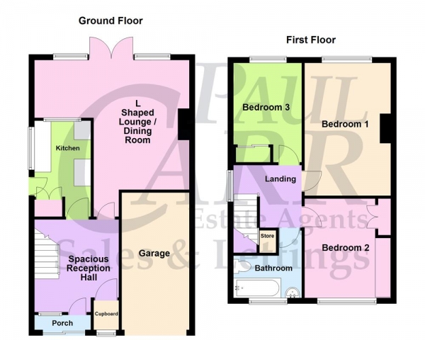 Floor Plan Image for 3 Bedroom Semi-Detached House for Sale in Wideacre Drive, Great Barr, Birmingham, B44 8JE