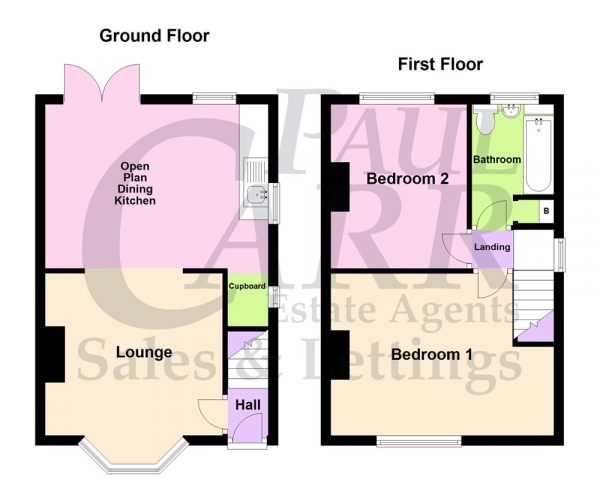 Floor Plan Image for 2 Bedroom End of Terrace House for Sale in Harleston Road, Great Barr, Birmingham B44 8RP