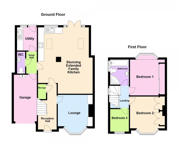 Floor Plan Image for 3 Bedroom Semi-Detached House for Sale in Kingstanding Road, Kingstanding, B44 9RJ