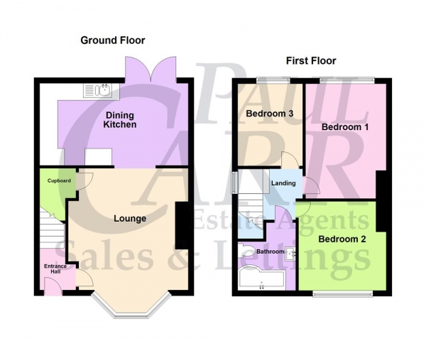 Floor Plan Image for 3 Bedroom Semi-Detached House for Sale in Hartley Road, Kingstanding, Birmingham B44 0RD