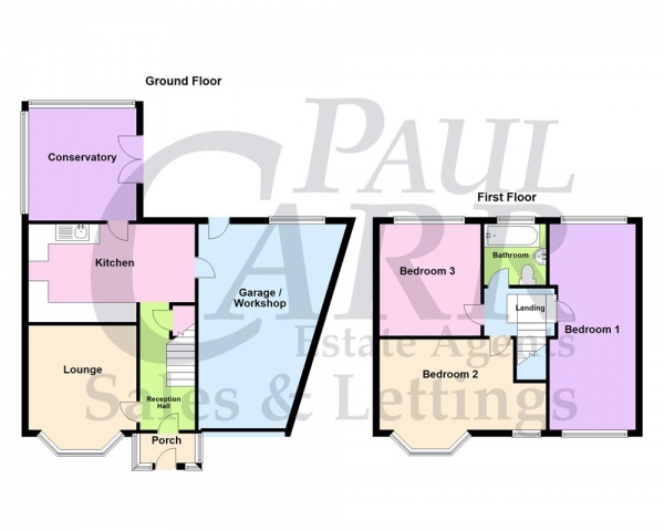 Floor Plan Image for 3 Bedroom Semi-Detached House for Sale in Fairford Road, Kingstanding, Birmingham, B44 8DJ