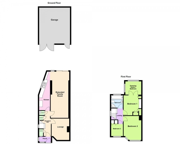 Floor Plan Image for 3 Bedroom Semi-Detached House for Sale in Old Oscott Hill, Great Barr, Birmingham B44 9SR