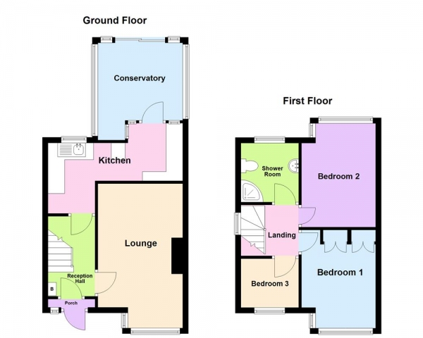 Floor Plan Image for 3 Bedroom Semi-Detached House for Sale in Atlantic Road, Great Barr, Birmingham B44 8LG