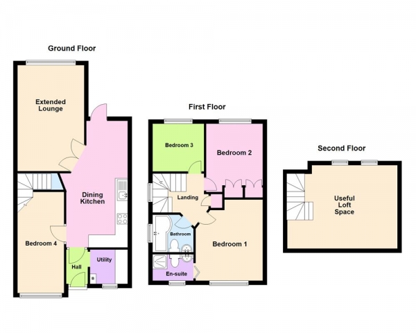 Floor Plan Image for 4 Bedroom Semi-Detached House for Sale in Wendover Road, Erdington, Birmingham B23 5GG