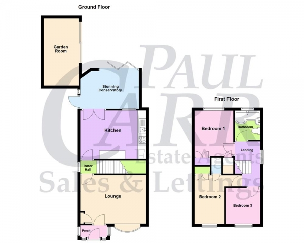 Floor Plan for 3 Bedroom Detached House for Sale in 3 Ash Way, Erdington, Birmingham B23 5DN , Erdington, B23, 5DN -  &pound290,000