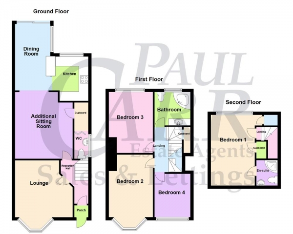 Floor Plan Image for 4 Bedroom Terraced House for Sale in Kingstanding Road, Kingstanding, Birmingham, B44 9TD