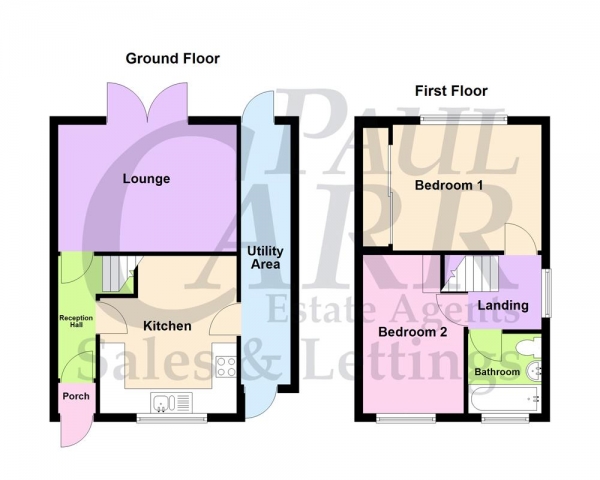 Floor Plan for 2 Bedroom Semi-Detached House for Sale in Lingfield Avenue, Great Barr, Birmingham, B44 9TX, Great Barr, B44, 9TX - Offers Over &pound200,000