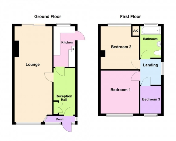 Floor Plan Image for 3 Bedroom Semi-Detached House for Sale in Thorncliffe Road, Great Barr, Birmingham B44 9DB