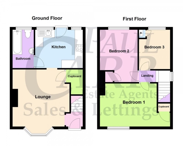 Floor Plan Image for 3 Bedroom End of Terrace House for Sale in Longford Road, Kingstanding, Birmingham, B44 0RL