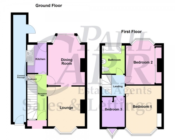 Floor Plan for 3 Bedroom Semi-Detached House for Sale in Blakeland Road, Perry Barr, Birmingham, B44 8AR, Perry Barr, B44, 8AR - Offers Over &pound220,000