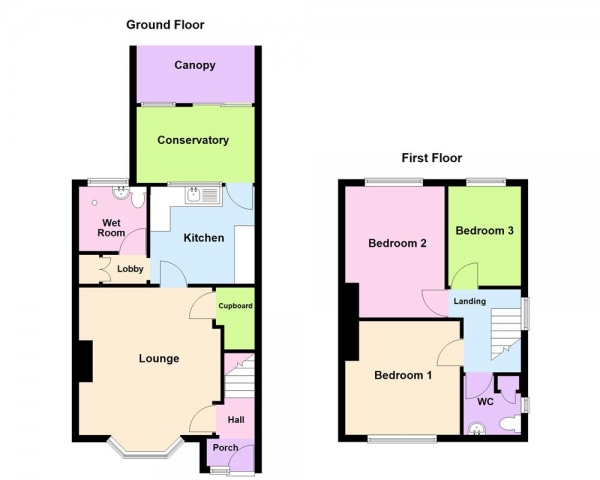 Floor Plan Image for 3 Bedroom Semi-Detached House for Sale in Sidcup Road, Kingstanding, Birmingham B44 0LS