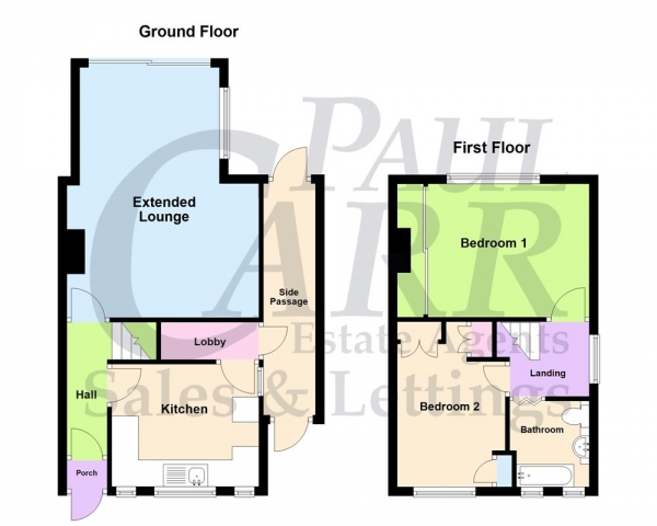 Floor Plan Image for 2 Bedroom Semi-Detached House for Sale in Birdbrook Road, Great Barr, Birmingham, B44 9TS