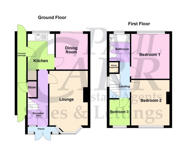 Floor Plan Image for 3 Bedroom Semi-Detached House for Sale in Atlantic Road ,Great Barr, Birmingham B44 8LQ