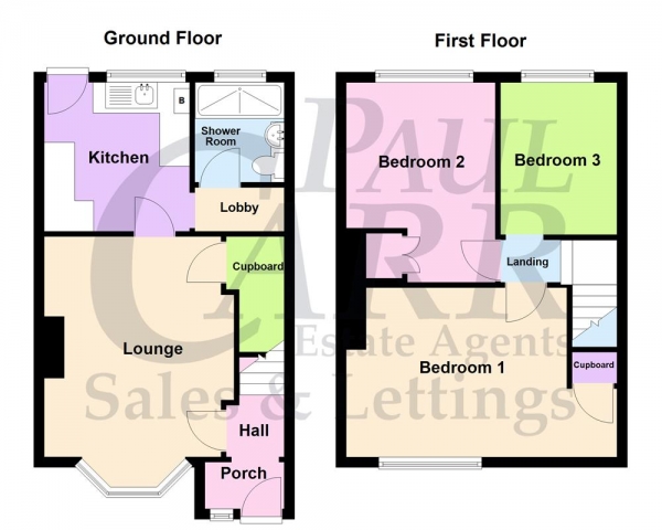 Floor Plan Image for 3 Bedroom Terraced House for Sale in Elswick Road, Kingstanding, Birmingham, B44 0JG