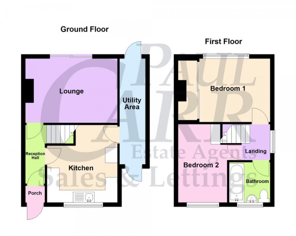 Floor Plan Image for 2 Bedroom Semi-Detached House for Sale in Tresham Road, Great Barr, Birmingham, B44 9UA