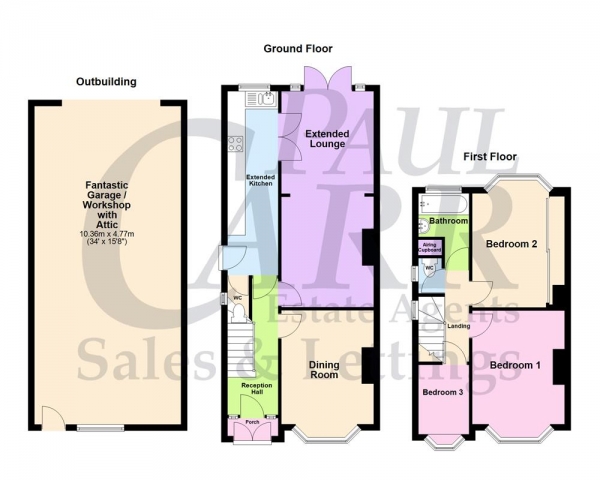 Floor Plan Image for 3 Bedroom Semi-Detached House for Sale in Kingstanding Road, Kingstanding, Birmingham, B44 8LB