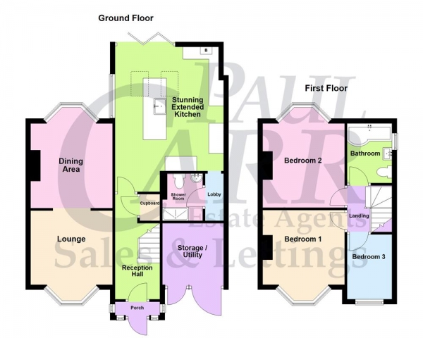 Floor Plan for 3 Bedroom Semi-Detached House for Sale in Kingstanding Road, Kingstanding, Birmingham, B44 9NH , Kingstanding, B44, 9NH - Offers Over &pound280,000