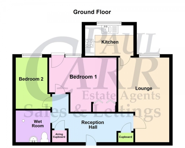 Floor Plan Image for 2 Bedroom Apartment for Sale in St Annes Court Kingstanding, Birmingham B44 0HN