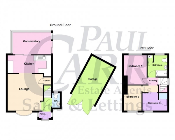 Floor Plan Image for 3 Bedroom Semi-Detached House for Sale in Fernhill Grove, Kingstanding, Birmingham B44 9PX