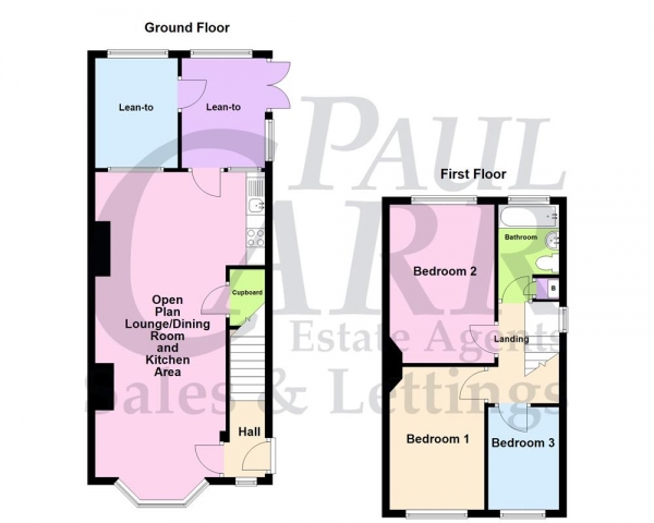 Floor Plan for 3 Bedroom Semi-Detached House for Sale in Delhurst Road, Great Barr, Birmingham B44 9UT, Great Barr, B44, 9UT - OIRO &pound200,000