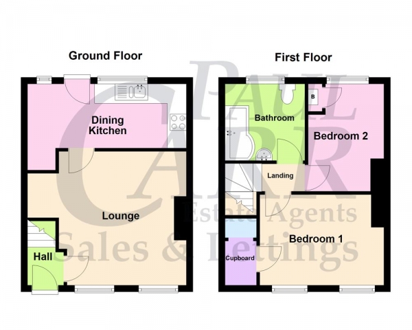 Floor Plan Image for 2 Bedroom Terraced House for Sale in Dormington Road, Kingstanding, Birmingham