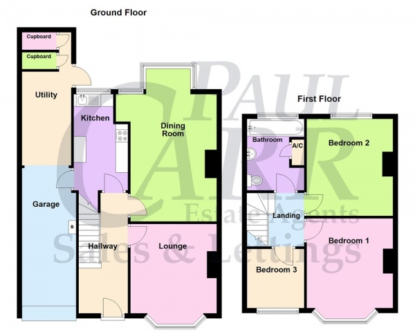 Floor Plan for 3 Bedroom Semi-Detached House for Sale in Wrekin Road, Kingstanding, Birmingham, B44 8HB, Kingstanding, B44, 8HB -  &pound240,000