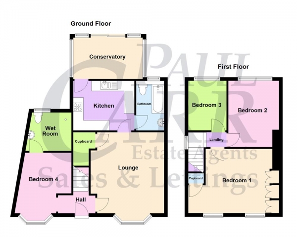 Floor Plan Image for 4 Bedroom End of Terrace House for Sale in Firbeck Road, Kingstanding Birmingham B44 0NB