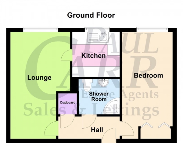 Floor Plan Image for 1 Bedroom Apartment for Sale in St Annes Court, Kingstanding, Birmingham B44 0HN