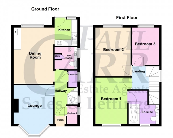 Floor Plan Image for 3 Bedroom Semi-Detached House for Sale in Aylesbury Crescent, Kingstanding, Birmingham, B44 0DT