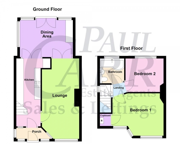 Floor Plan Image for 2 Bedroom Semi-Detached House for Sale in Goodway Road, Great Barr, Birmingham B44 8RH