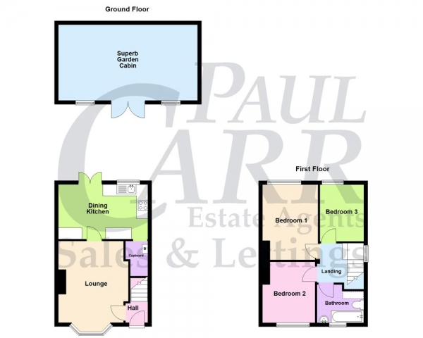 Floor Plan Image for 3 Bedroom End of Terrace House for Sale in Tottenham Crescent, Kingstanding, Birmingham B44 0TA